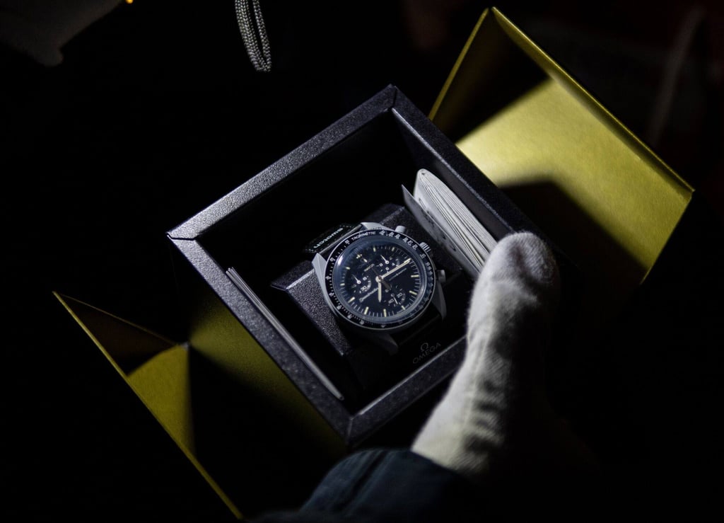 The launch of a new version of the Swatch Group AG MoonSwatch at The Royal Exchange in London, UK, on March 7. Photo: Bloomberg