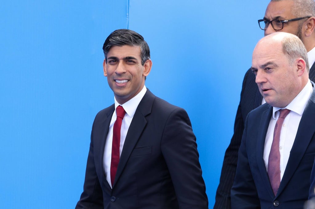 British Prime Minister Rishi Sunak, left, and UK defence secretary Ben Wallace. Photo: Bloomberg British Prime Minister Rishi Sunak, left, and UK defence secretary Ben Wallace. Photo: Bloomberg
