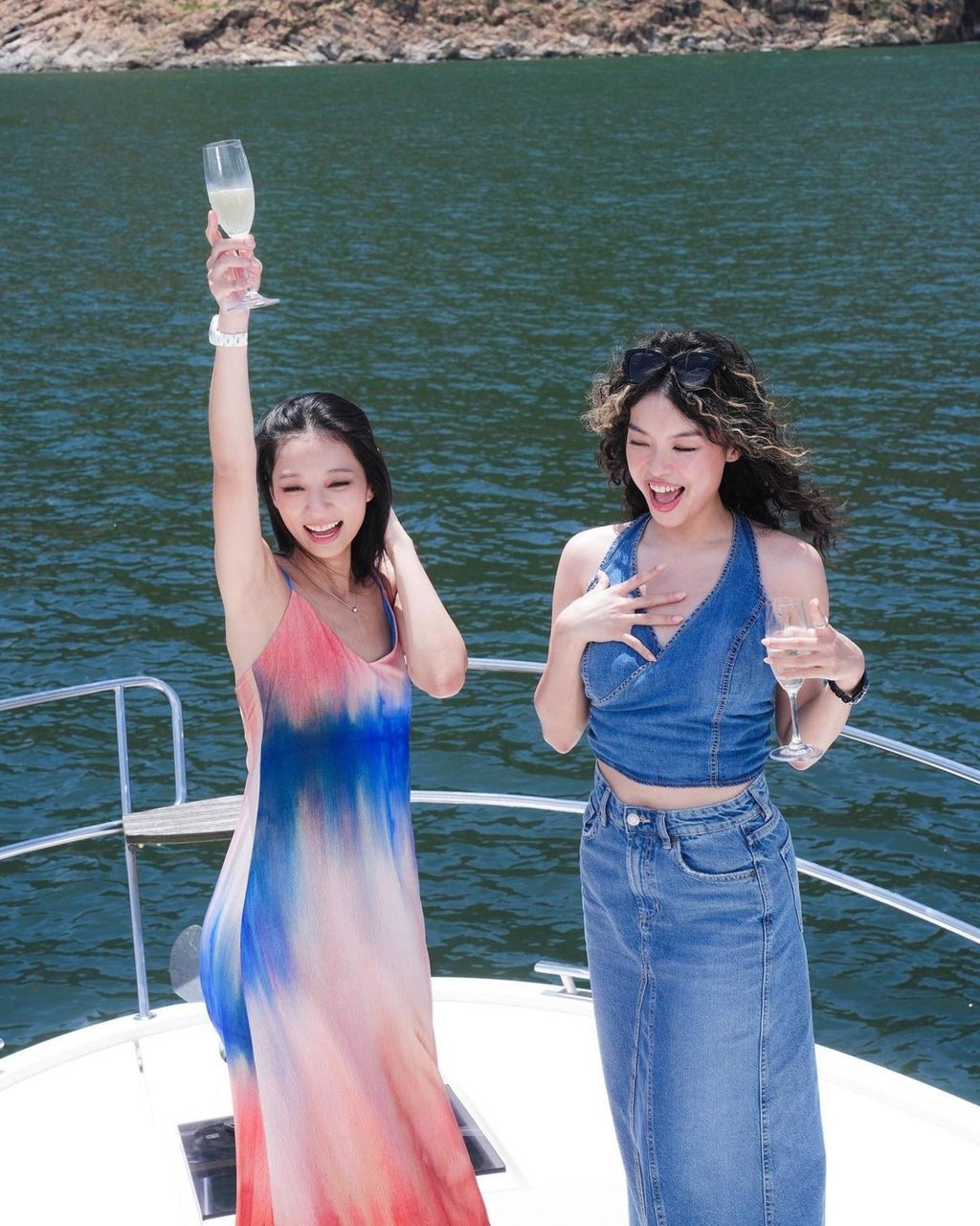 Kayan9896 and Kalai’s summer looks during a recent boating trip. Photo: @kalaiyuu/Instagram Kayan9896 and Kalai’s summer looks during a recent boating trip. Photo: @kalaiyuu/Instagram