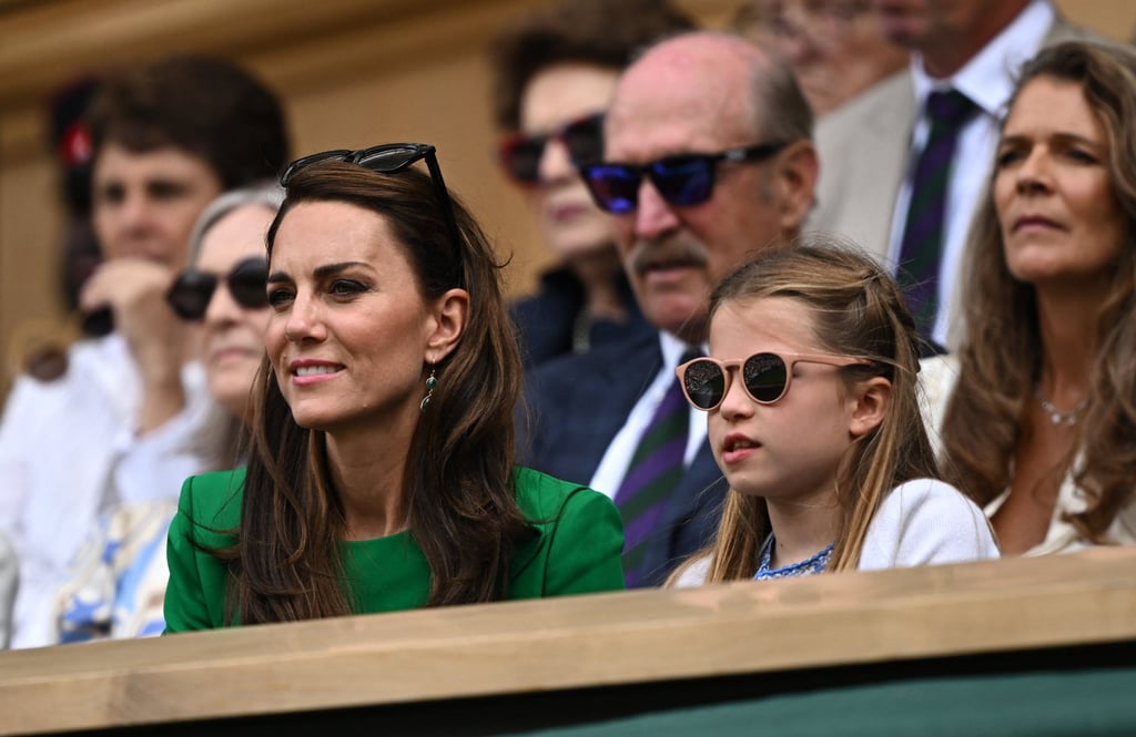 Mum and daughter duo Britain’s Catherine, Princess of Wales and Princess Charlotte in the royal box during the Wimbledon’s men’s singles final. Photo: Reuters