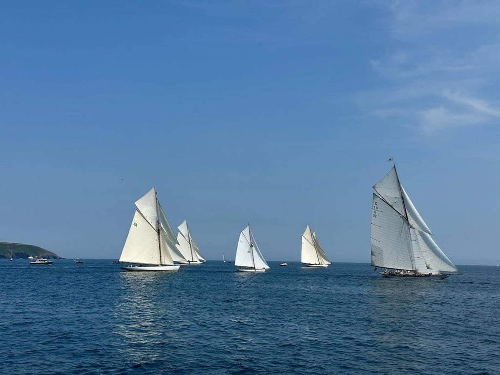 Classic yachts of various pre-war designs lined up to compete for the inaugural Richard Mille Cup. Photo: @richardmillecup/Instagram