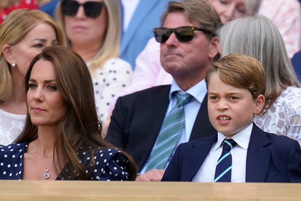 Britain’s Kate Middleton and her son Prince George are seen in the royal box before the final of the men’s singles at Wimbledon, in London, UK, in July 2022. Photo: AP Britain’s Kate Middleton and her son Prince George are seen in the royal box before the final of the men’s singles at Wimbledon, in London, UK, in July 2022. Photo: AP