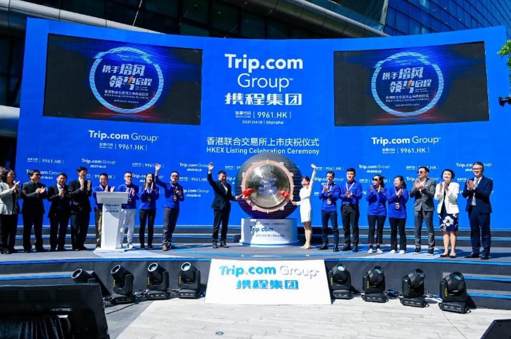 Trip.com Group is currently listed on Hong Kong stock exchange, following a secondary listing in 2021. Photo: Handout Trip.com Group is currently listed on Hong Kong stock exchange, following a secondary listing in 2021. Photo: Handout