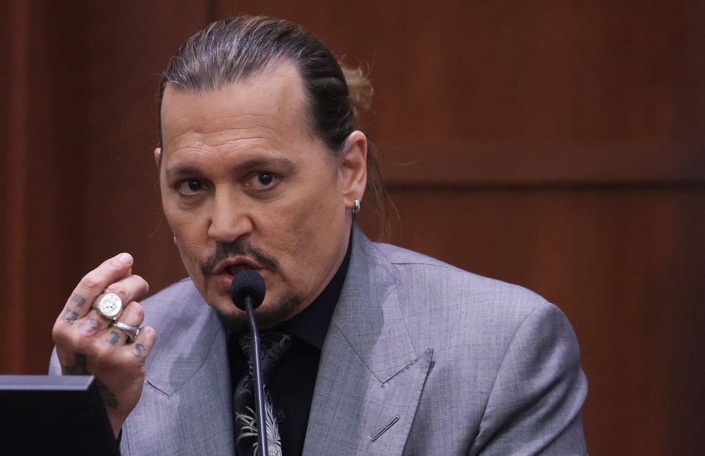 Actor Johnny Depp testifies during his defamation trial against his ex-wife Amber Heard at the Fairfax County Circuit Courthouse in Fairfax, Virginia, in April 2022. Photo: AFP via Getty Images/TNS Actor Johnny Depp testifies during his defamation trial against his ex-wife Amber Heard at the Fairfax County Circuit Courthouse in Fairfax, Virginia, in April 2022. Photo: AFP via Getty Images/TNS