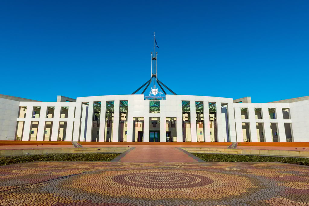 Australian Parliament House in Canberra. Representatives for Chinese superapp, WeChat told an Australian inquiry that Beijing never asked that it spy on users. Photo: Shutterstock