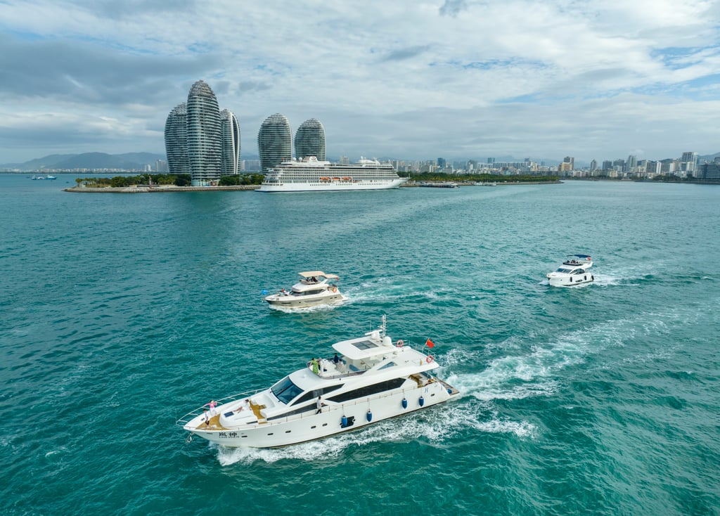 Tourists enjoying a luxury yacht tour on February 2, in Sanya, Hainan, China. Photo: Getty Images