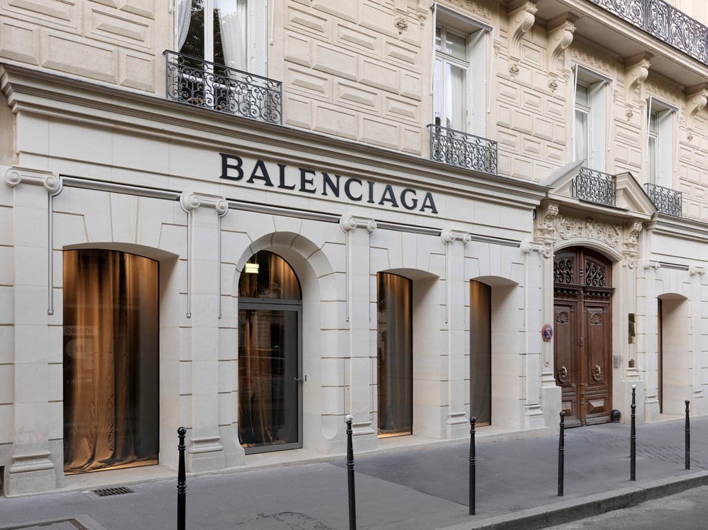 Balenciaga’s couture salon at 10 Avenue George V in Paris. Photo: Balenciaga