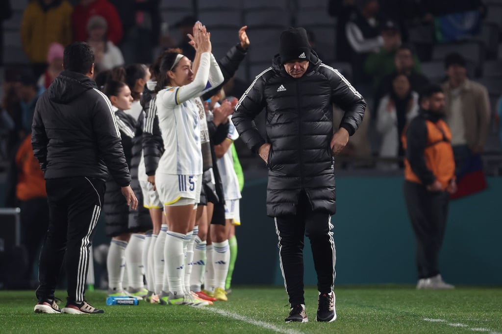 Philippines coach Alen Stajcic (right) reacts after his side’s heavy defeat at the hands of Norway. Photo: EPA-EFE