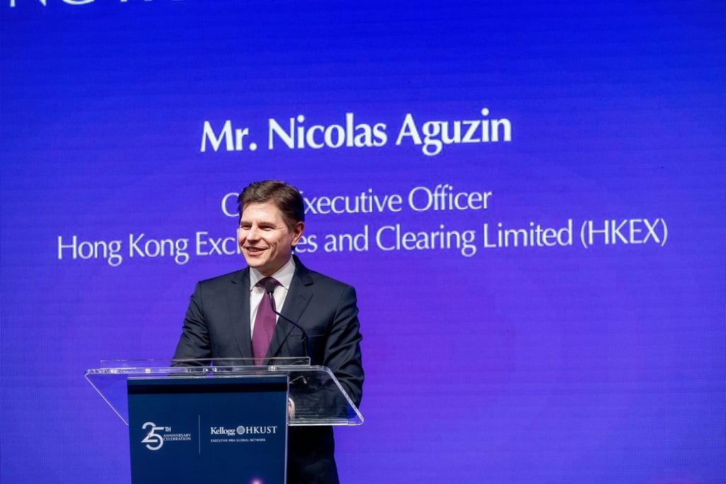 Nicolas Aguzin, CEO of Hong Kong Exchanges and Clearing Limited, says Hong Kong’s role as an international financial centre gives it an increasingly relevant role in the world. Nicolas Aguzin, CEO of Hong Kong Exchanges and Clearing Limited, says Hong Kong’s role as an international financial centre gives it an increasingly relevant role in the world.