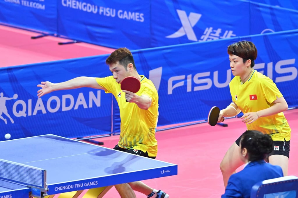 Ho Kwan-kit (let) and Doo Hoi-kem in action. Photo: USFHK
