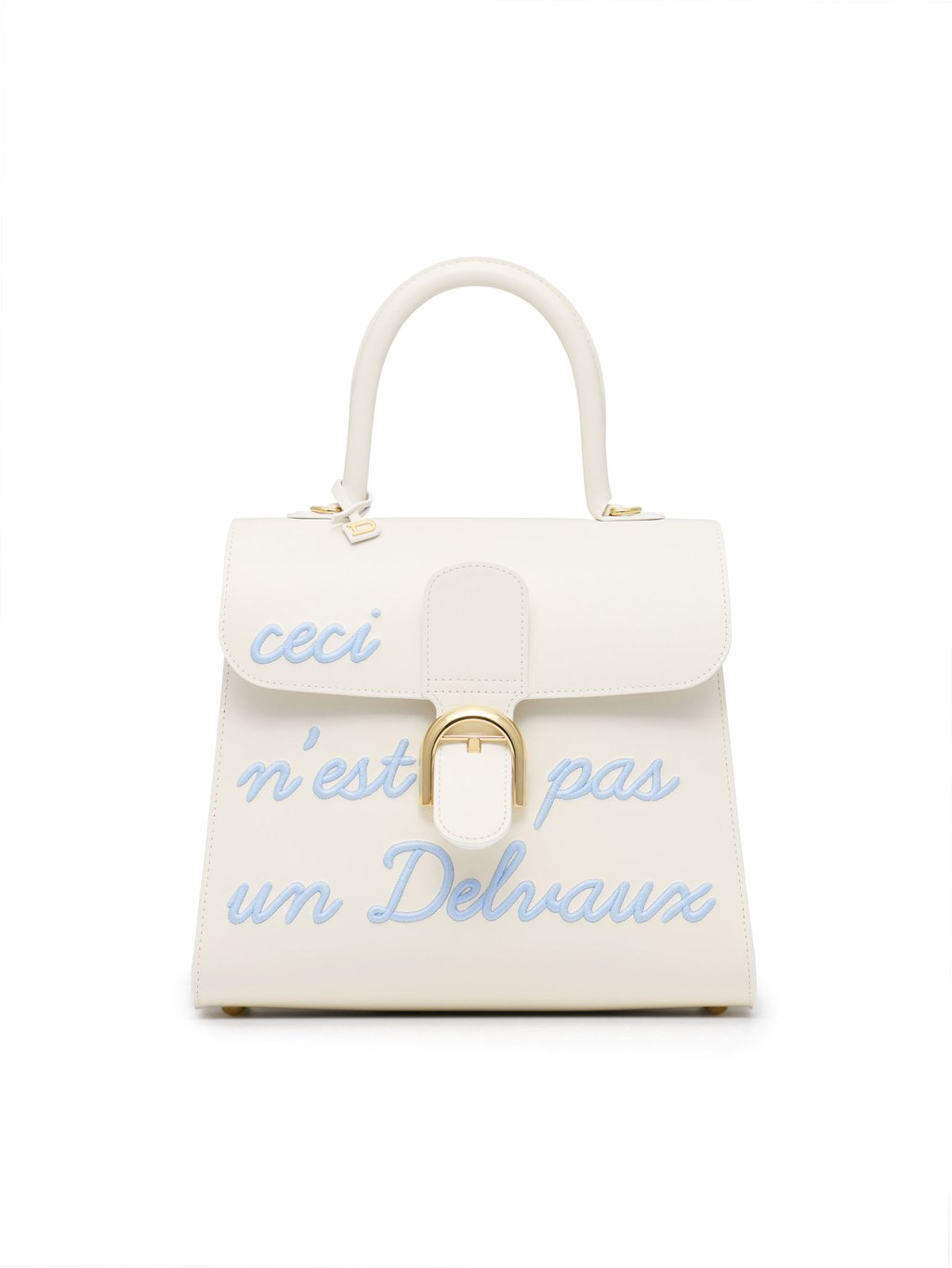 The Delvaux Brillant bag features a play on the same text from René Magritte’s iconic artwork. The Delvaux Brillant bag features a play on the same text from René Magritte’s iconic artwork.