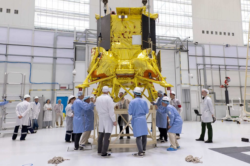 The Luna-25 lander. Photo: Roscosmos via AFP