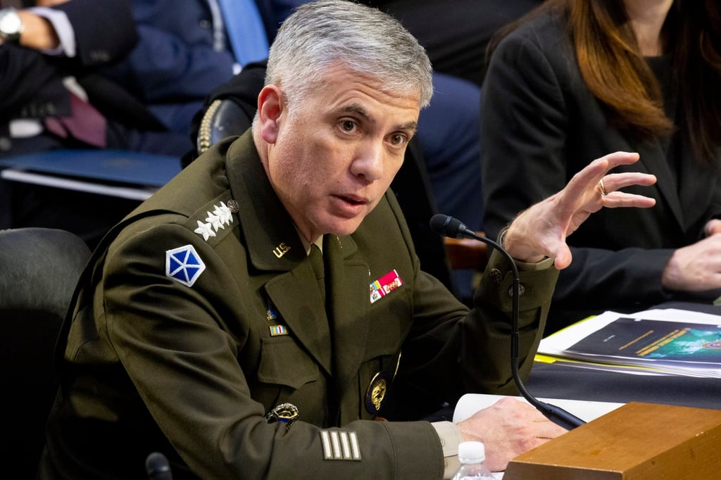 US National Security Agency Director General Paul Nakasone speaks on Capitol Hill in Washington in March 2022. Photo: EPA-EFE US National Security Agency Director General Paul Nakasone speaks on Capitol Hill in Washington in March 2022. Photo: EPA-EFE