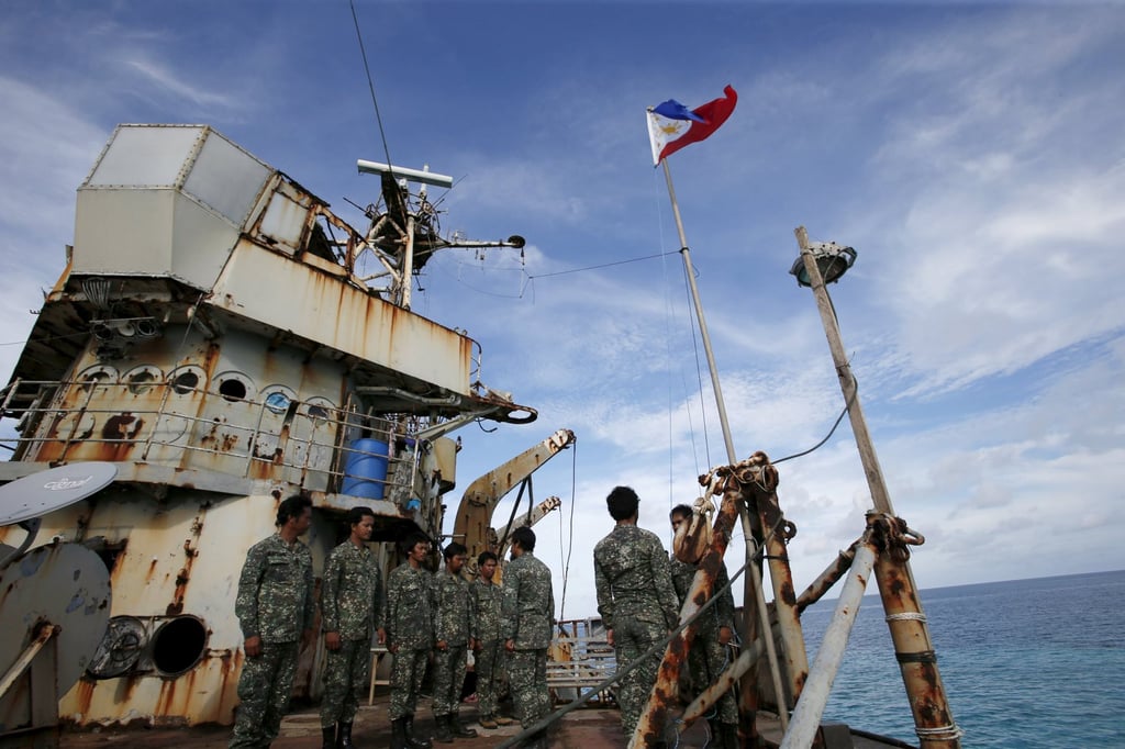 Members of Philippine Marines are pictured at BRP Sierra Madre. Photo: Reuters Members of Philippine Marines are pictured at BRP Sierra Madre. Photo: Reuters