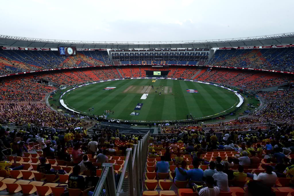 The Narendra Modi Stadium in Ahmedabad will host the 2023 Cricket World Cup game between India and Pakistan. Photo: Getty Images The Narendra Modi Stadium in Ahmedabad will host the 2023 Cricket World Cup game between India and Pakistan. Photo: Getty Images