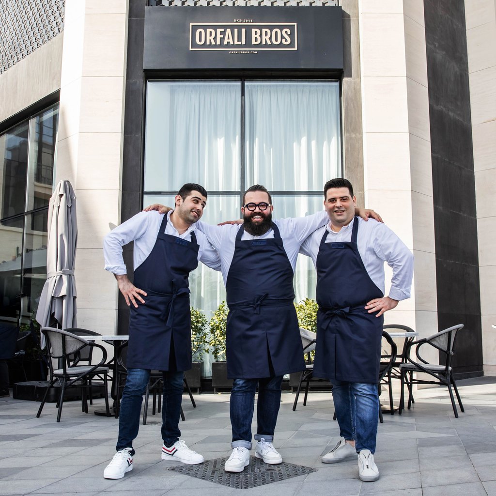 (From left) Omar, Mohamad and Wassim Orfali. Photo: Orfali Bros. Bistro