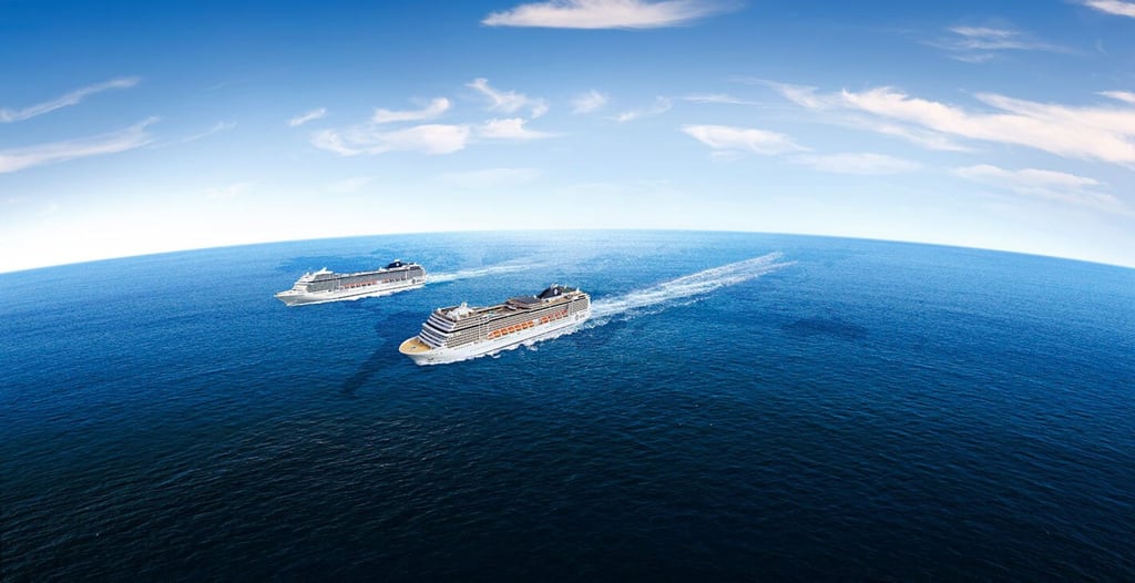 The MSC Poesia and MSC Magnifica. Photo: MSC Cruises