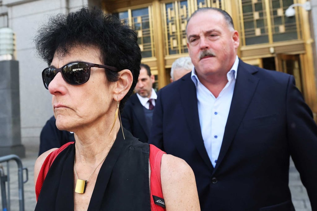Barbara Fried, mother of former FTX CEO Sam Bankman-Fried, leaves after a bail hearing for her son at Manhattan Federal Court on Friday. Photo: AFP