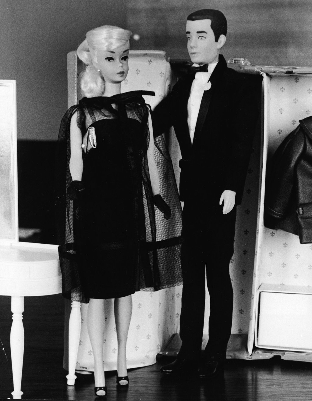 Barbie and Ken in formal wear in 1964. Photo by Getty Images
