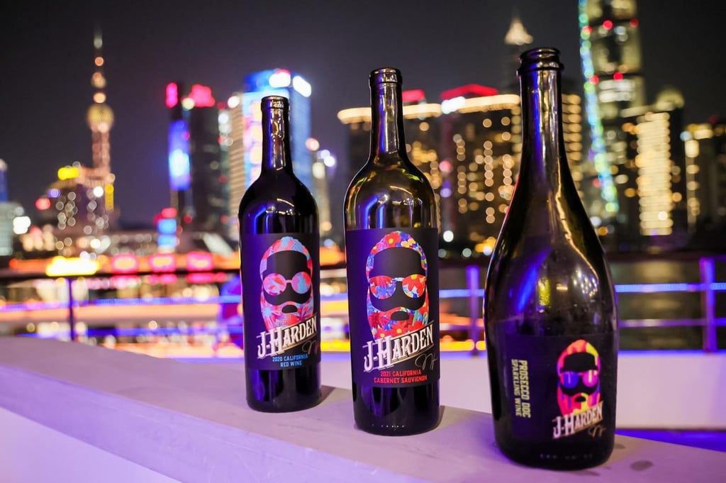 Harden promoted his wines during his tour in China in August. Photo: J-Harden Wines
