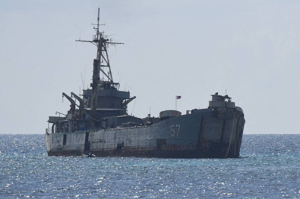 Beijing has called on Manila to remove the World War II era ship, BRP Sierra Madre, deliberately grounded in 1999 and on which marines are stationed. Photo: AFP Beijing has called on Manila to remove the World War II era ship, BRP Sierra Madre, deliberately grounded in 1999 and on which marines are stationed. Photo: AFP