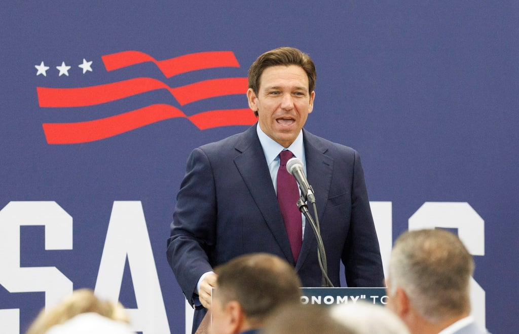 Florida Governor Ron DeSantis approved of the restrictions, signing the bill into law and framing it as Florida standing up to the Chinese Communist Party. Photo: EPA-EFE