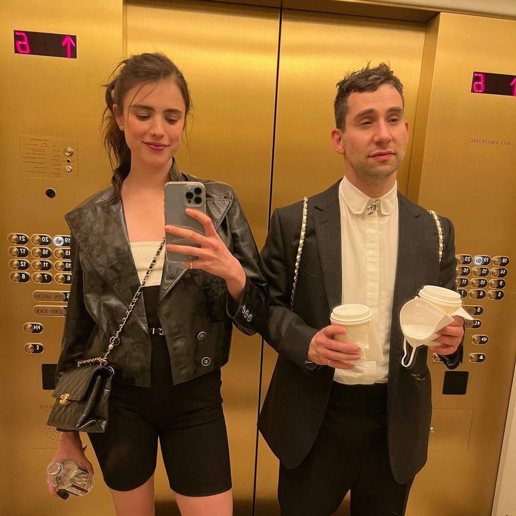 Actress Margaret Qualley and musician Jack Antonoff in April 2022. Photo: @jackantonoff/Instagram Actress Margaret Qualley and musician Jack Antonoff in April 2022. Photo: @jackantonoff/Instagram