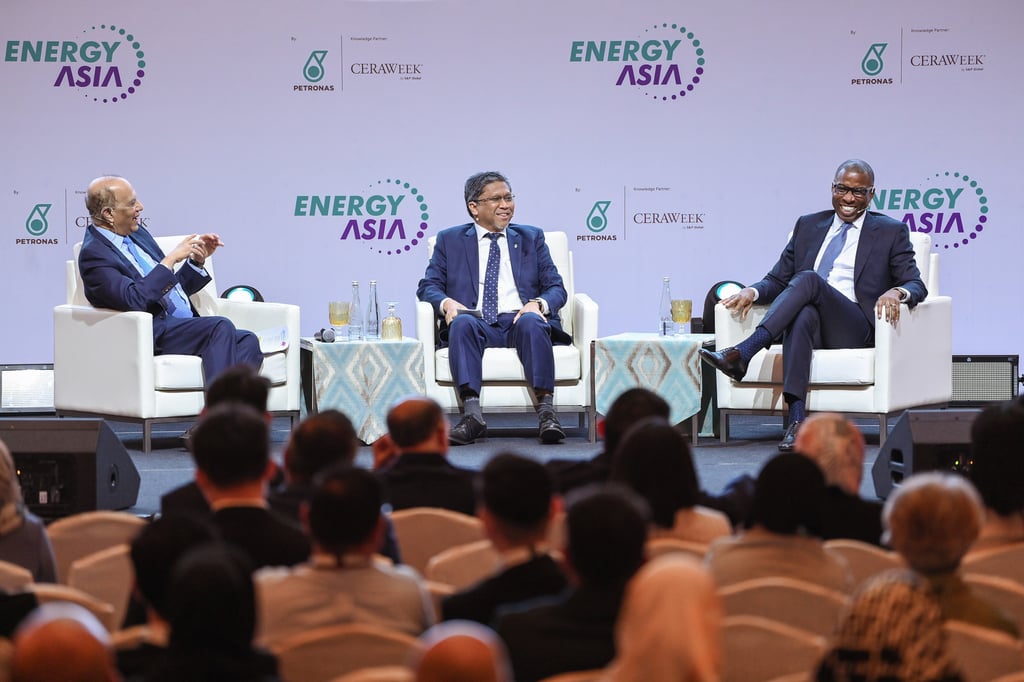 At Energy Asia 2023, Bacho (centre) and other guest speakers discussed the various pathways that Asia can take in order to evolve into a hub for clean energy and low-carbon investments. At Energy Asia 2023, Bacho (centre) and other guest speakers discussed the various pathways that Asia can take in order to evolve into a hub for clean energy and low-carbon investments.