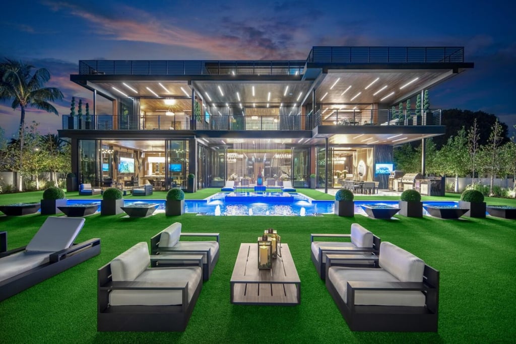 An artist’s impression of the US$30 million mansion in Fort Lauderdale that Lionel Messi is said to be considering. Photo: Prestige Construction