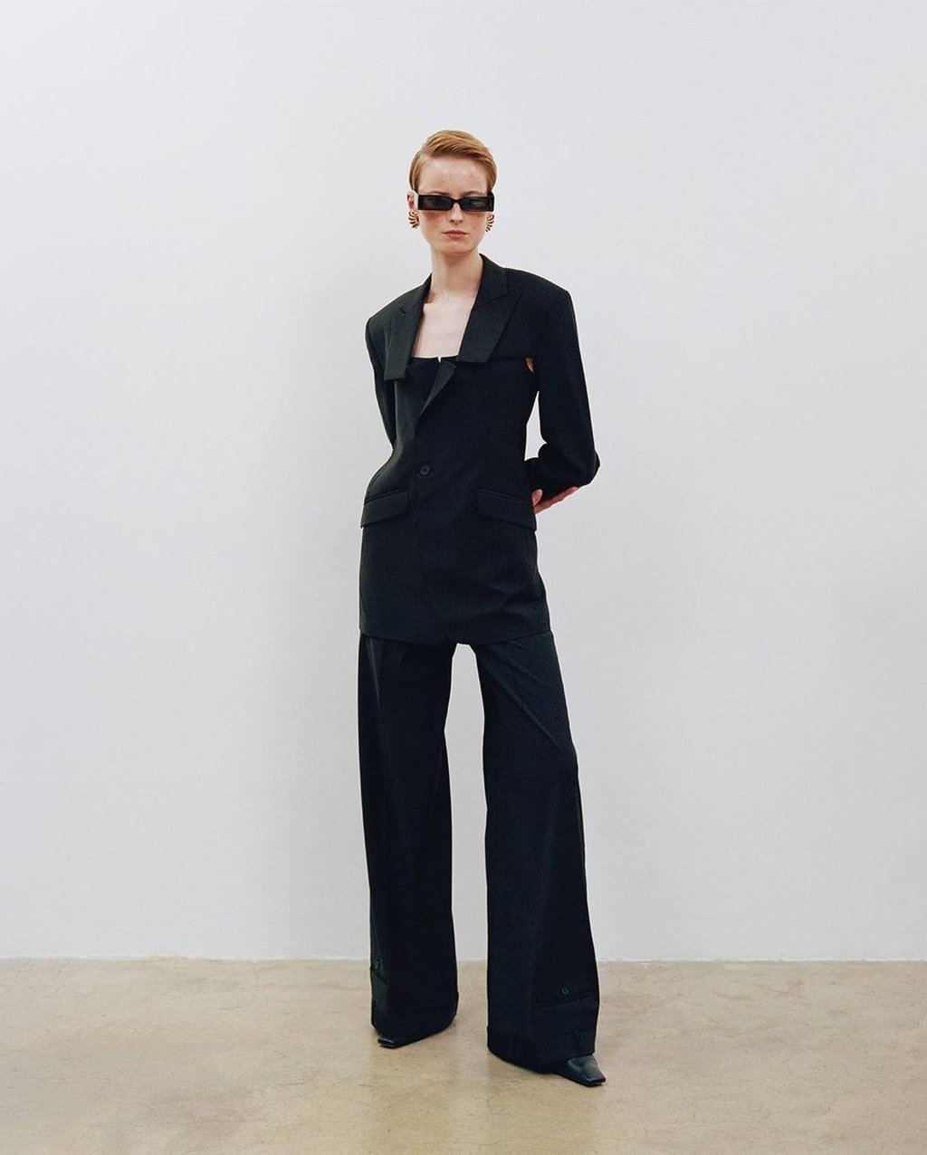 An upcycled tailored outfit from Bettter. An upcycled tailored outfit from Bettter.
