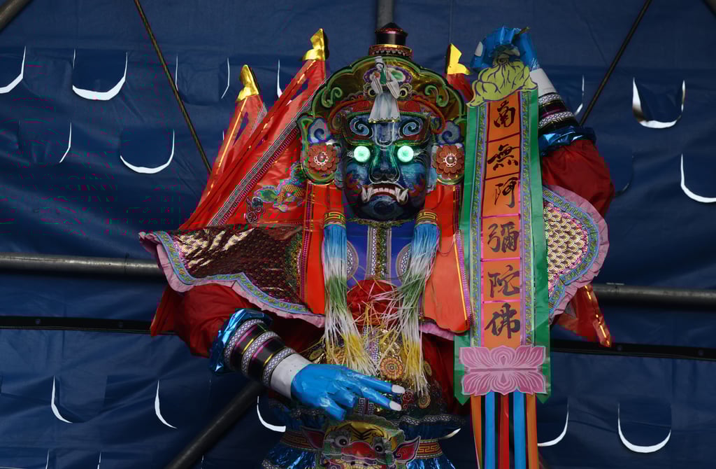 Rituals for the Hungry Ghost Festival at Tai Kong Po Tsuen, a village in Pat Heung, Kam Tin, Yuen Long, in the New Territories. Photo: Nora Tam