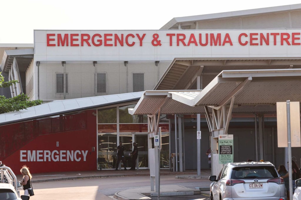 The Royal Darwin Hospital in Darwin, Australia, where those injured in a fatal plane crash during war drills on Melville Island have been taken. Photo: AFP The Royal Darwin Hospital in Darwin, Australia, where those injured in a fatal plane crash during war drills on Melville Island have been taken. Photo: AFP