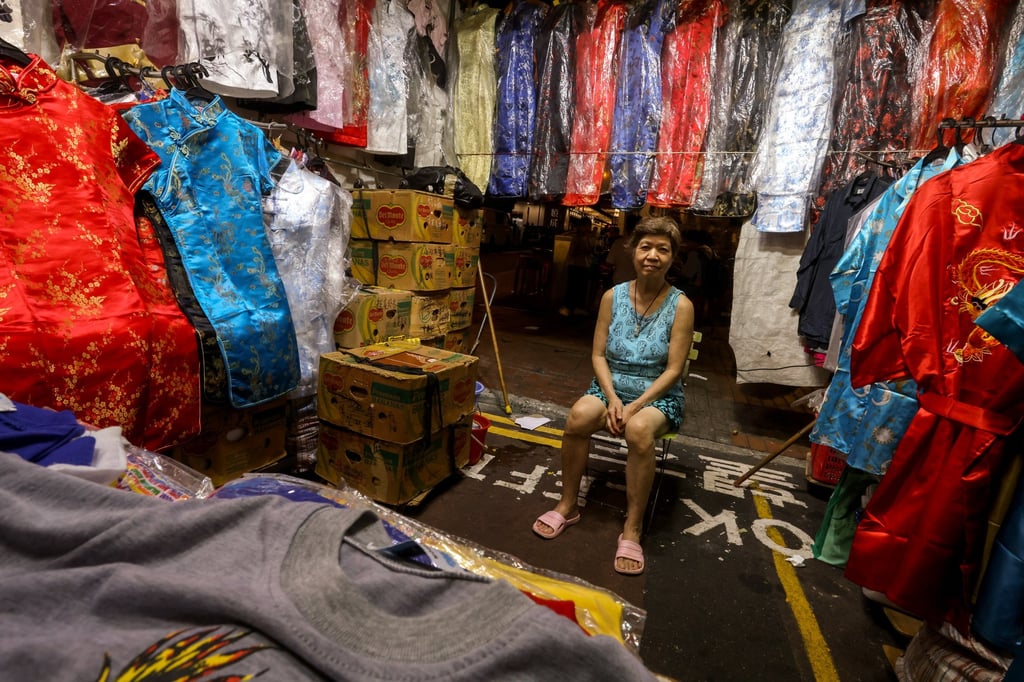 Temple Street vendor Leung Siu-chun has run her stall for more than 40 years. Photo: Jonathan Wong Temple Street vendor Leung Siu-chun has run her stall for more than 40 years. Photo: Jonathan Wong