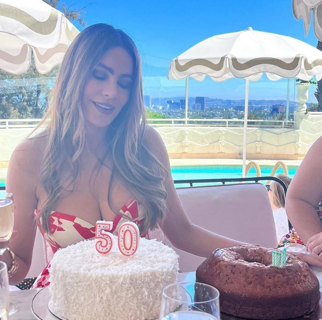 Sofía Vergara celebrating her birthday at Sunset Tower Hotel in Los Angeles. Photo: Sunset Tower Hotel/Facebook