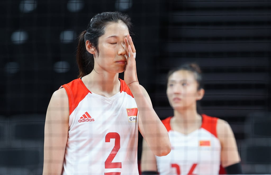 Zhu Ting was hampered by injury during the Tokyo Olympics, where China limped out in the group stage. Photo: Xinhua Zhu Ting was hampered by injury during the Tokyo Olympics, where China limped out in the group stage. Photo: Xinhua