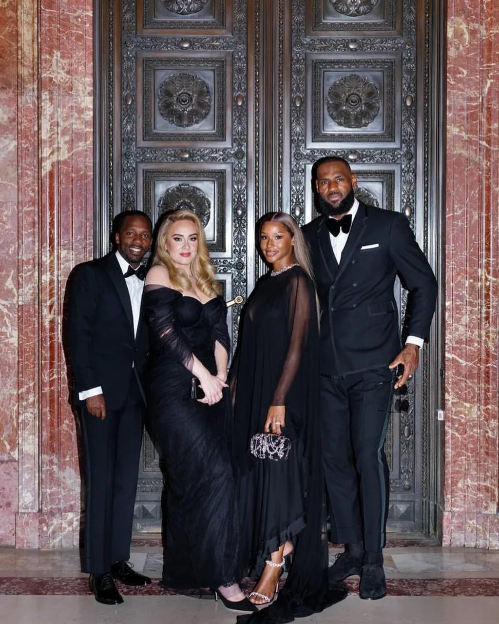 From right, LeBron James and wife Savannah, with Adele and her boyfriend Rich Paul. Photo: @kingjames/Instagram From right, LeBron James and wife Savannah, with Adele and her boyfriend Rich Paul. Photo: @kingjames/Instagram