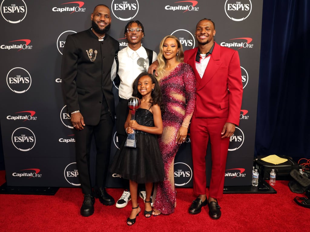 The James family posing on the red carpet. Photo: Getty Images The James family posing on the red carpet. Photo: Getty Images