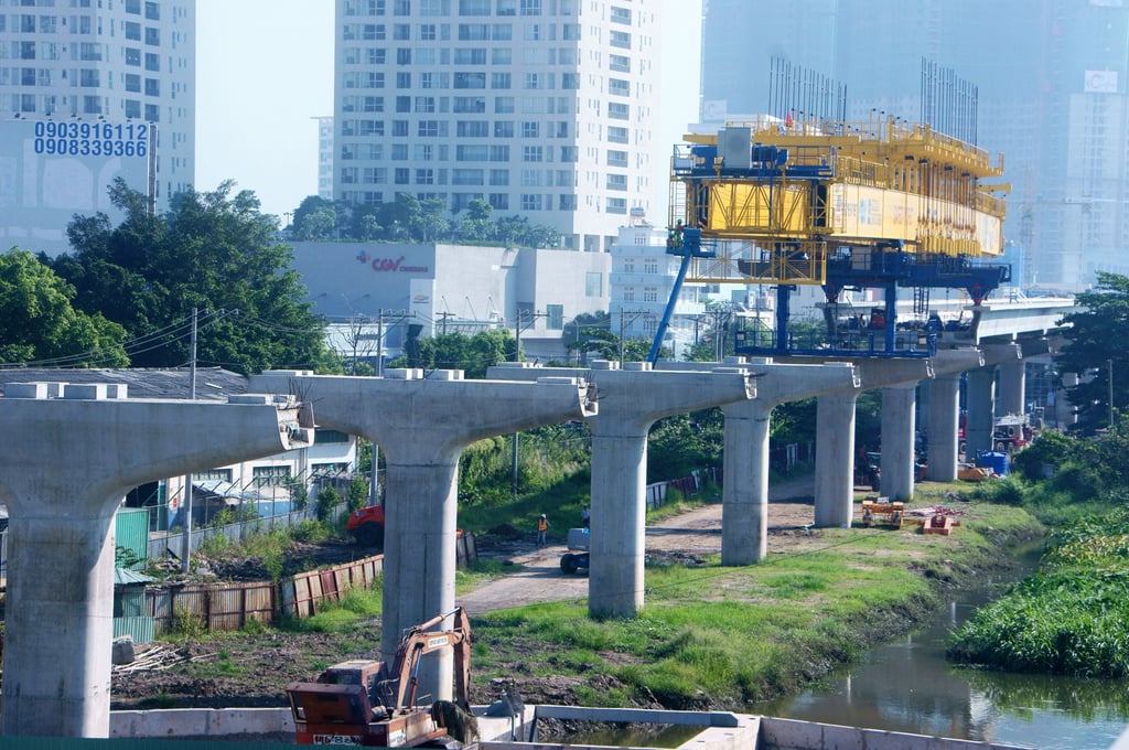 Construction work under way on a section of Ho Chi Minh City Metro in 2015. Photo: Shutterstock Construction work under way on a section of Ho Chi Minh City Metro in 2015. Photo: Shutterstock