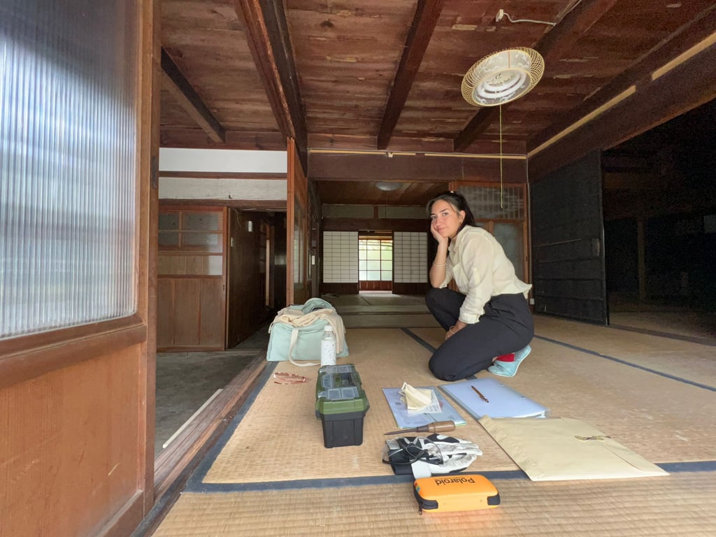 Coline Aguirre gets down to work refurbishing her traditional akiya. Photo: SCMP Pictures