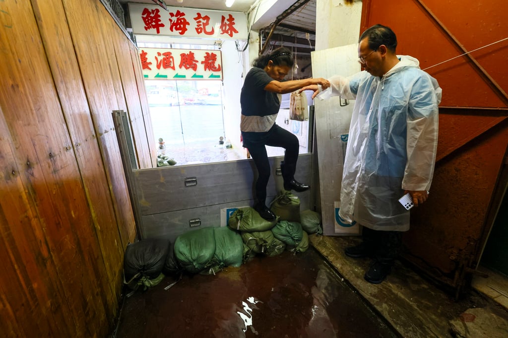 Businesses in the seaside village of Lei Yue Mun in East Kowloon are bracing for the worst. Photo: Dickson Lee