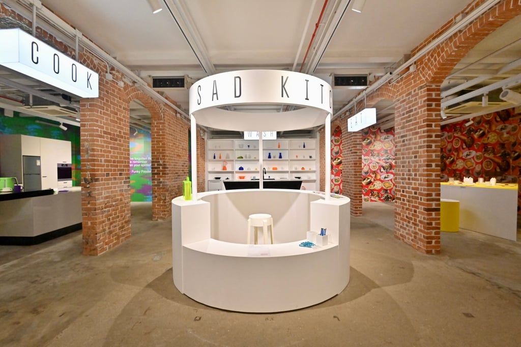 Silas Fong Sum-yu’s “SAD Kitchen: Oi! Guide – A Comfort Food Journey” is an interactive exhibition at Oi! art space in Oil Street, North Point, Hong Kong. Photo: Oi!