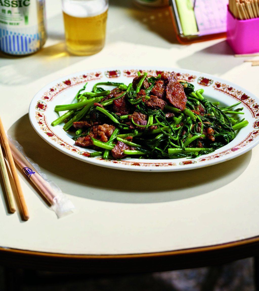 Shacha beef water spinach, from “Made in Taiwan”. Photo: courtesy of Clarissa Wei
