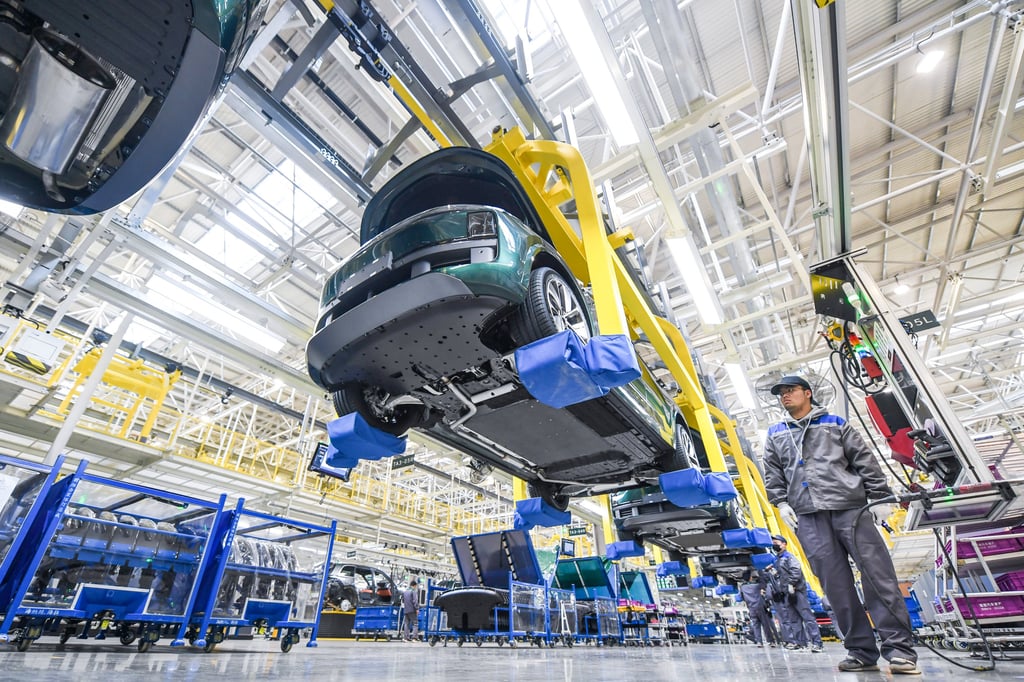 Li Auto vehicles progress along an assembly line in Changzhou, in east China’s Jiangsu Province, on February 15, 2023. Photo: Xinhua Li Auto vehicles progress along an assembly line in Changzhou, in east China’s Jiangsu Province, on February 15, 2023. Photo: Xinhua