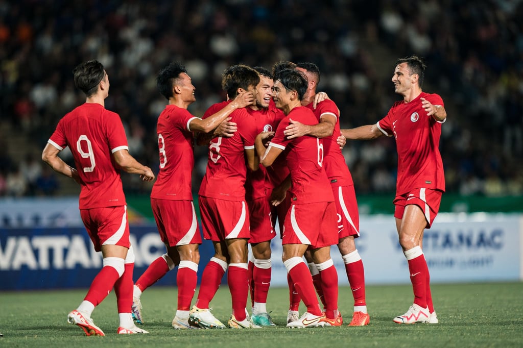 Hong Kong drew 1-1 with Cambodia after taking the lead courtesy of an Everton Camargo free-kick strike. Photo: HKFA Hong Kong drew 1-1 with Cambodia after taking the lead courtesy of an Everton Camargo free-kick strike. Photo: HKFA