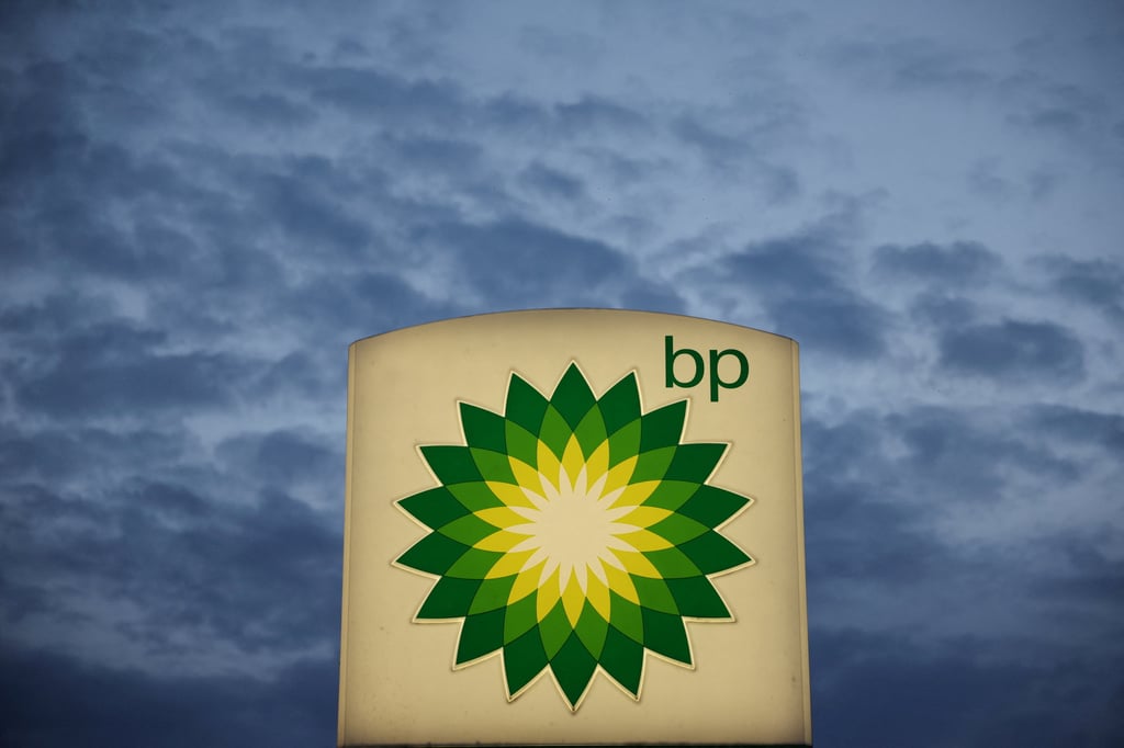 The BP logo is seen at a petrol station in Pienkow, Poland in June 2022. Photo: Reuters