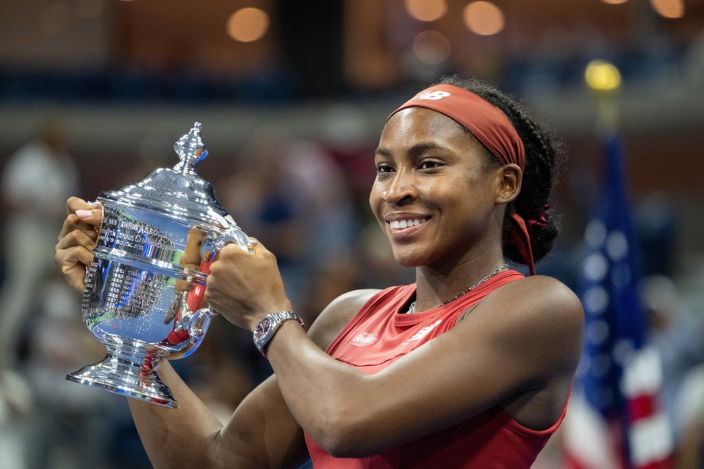 Coco Gauff at the award ceremony for women’s singles at the 2023 US Open tennis championships in New York, US, on September 9. Photo: Xinhua
