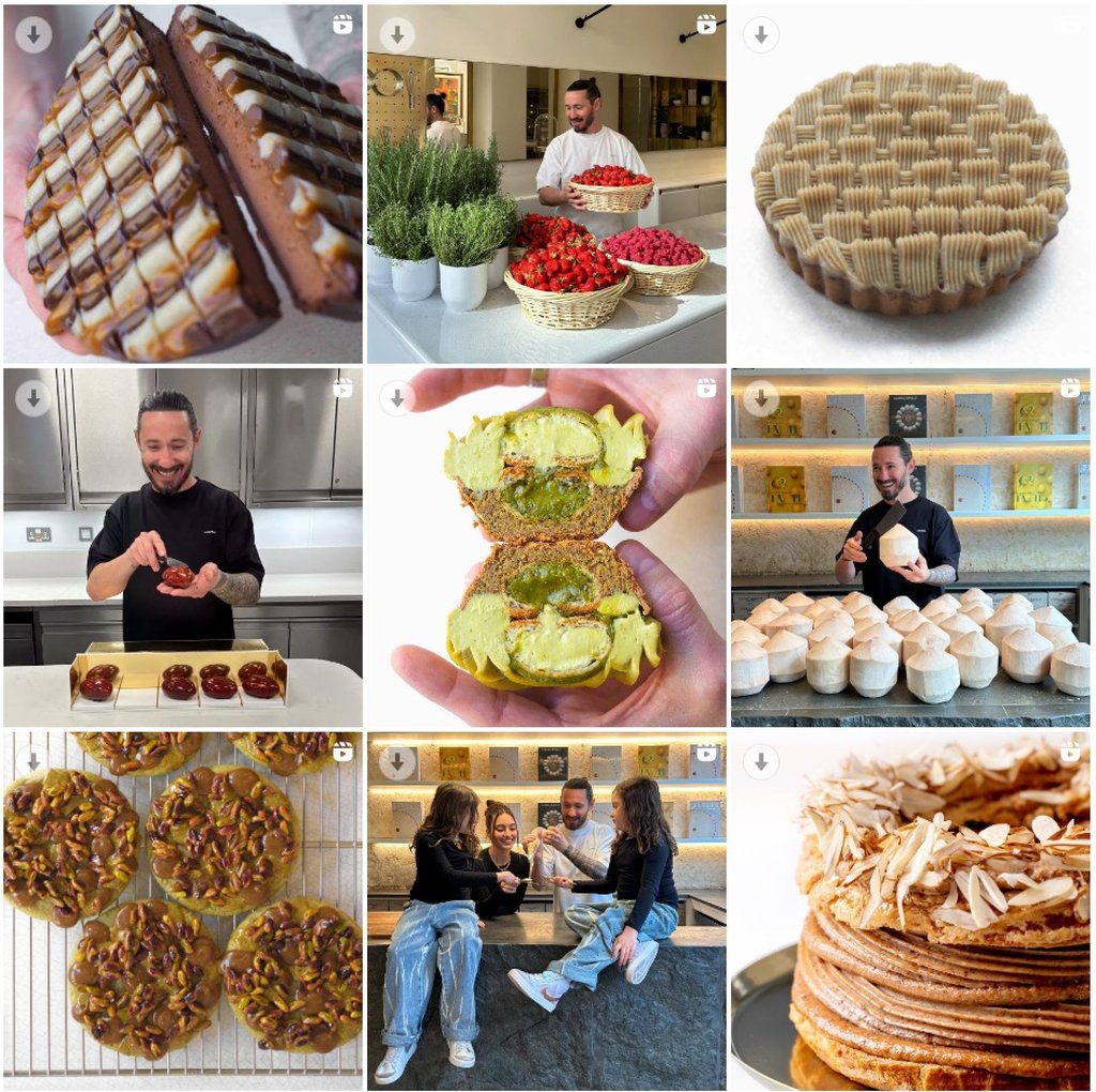 Images from Grolet’s Instagram account, where the chef often posts videos of him preparing his iconic fruit tarts and cakes. Photo: Instagram/@cedricgrolet Images from Grolet’s Instagram account, where the chef often posts videos of him preparing his iconic fruit tarts and cakes. Photo: Instagram/@cedricgrolet