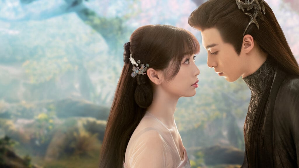 Esther Yu Shuxin and Dylan Wang in Love Between Fairy and Devil. Photo: Netflix Esther Yu Shuxin and Dylan Wang in Love Between Fairy and Devil. Photo: Netflix