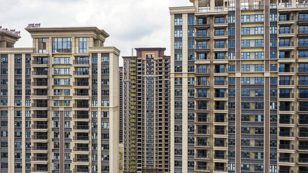 Residential buildings under construction at the Tao Yuan Tian Jing project, developed by China Evergrande Group, in Yangzhou, China, on September 7, 2023. Photo: Bloomberg