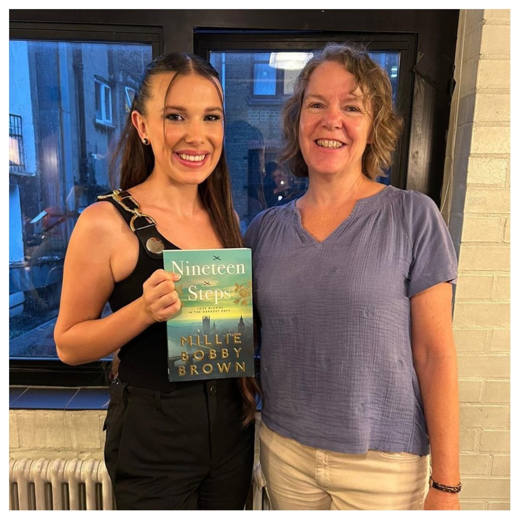 Millie Bobby Brown with her ghost writer Kathleen McGurl, who she’s been open about working with. Photo: @milliebobbybrown/Instagram